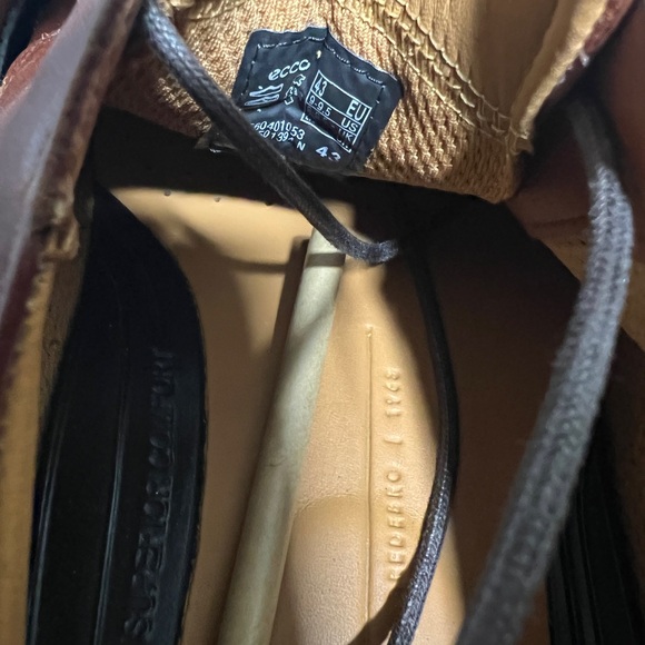 Ecco Metropole London Men's Stylish Brown Dress Shoes - Picture 8 of 9